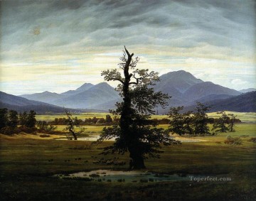 Village Landscape In Morning Light Romantic Caspar David Friedrich Oil Paintings